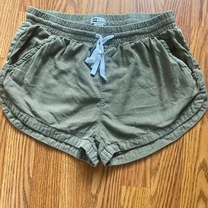 Billabong olive green shorts